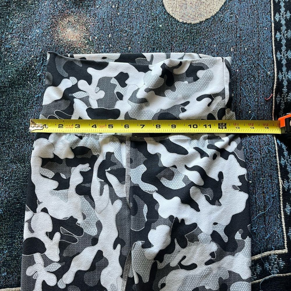 Evolution and Creation Black White Abstract Leggings SZ S High Waist Y2K Yoga - Picture 12 of 13